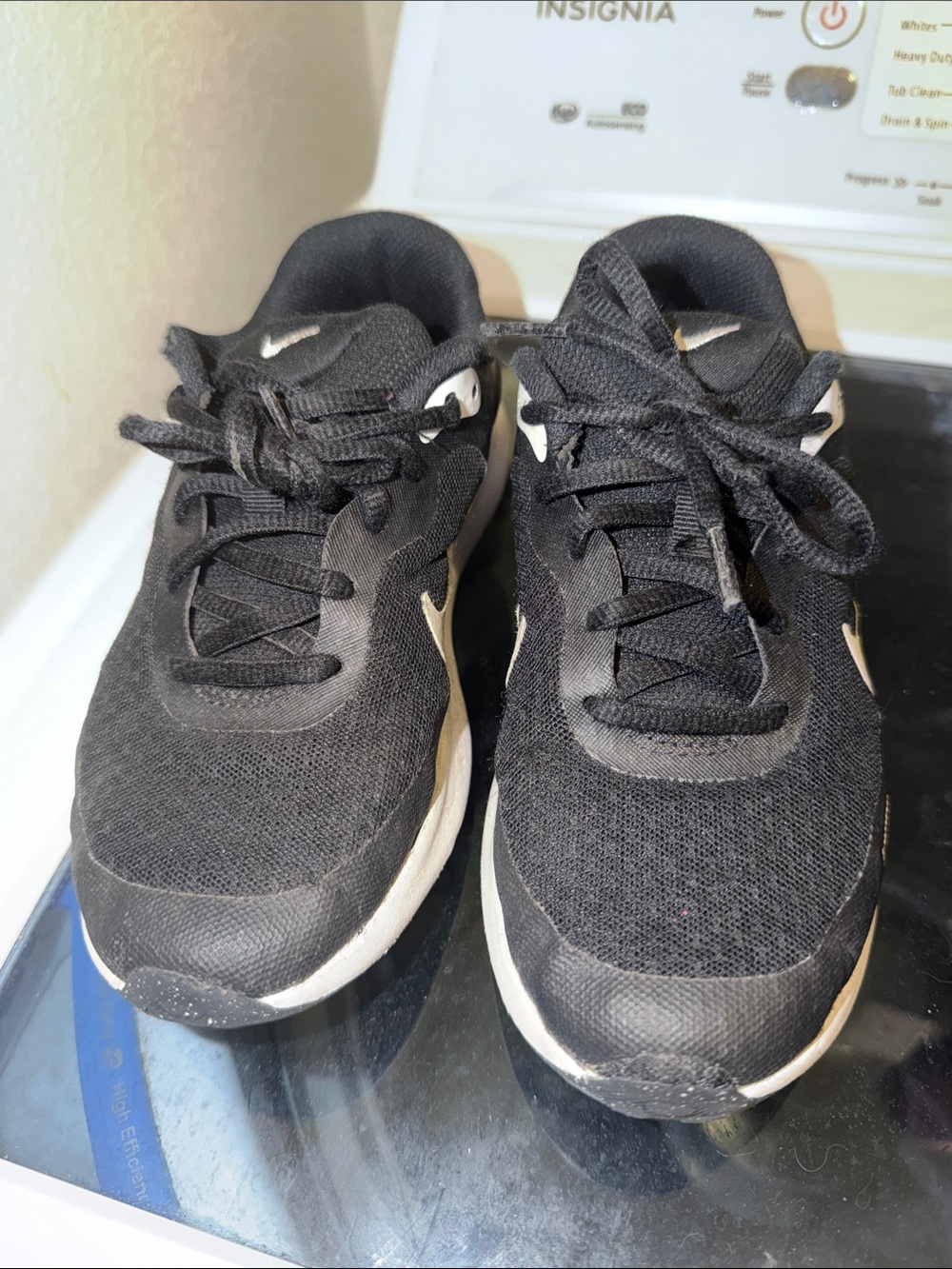 Nike Kids Black and White Mesh Sneakers